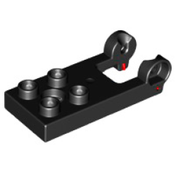 Duplo, Plate 2 x 3 with 4 Studs and Hinge with Red Gaskets Duplo, Plate 2 x 3 with 4 Studs and Hinge with Red Gaskets