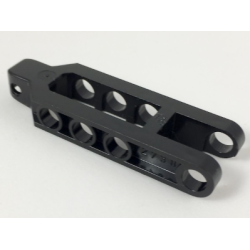 Technic, Steering Arm 6.5 x 2 with Tow Ball Socket Squared, Un-Chamfered - Black