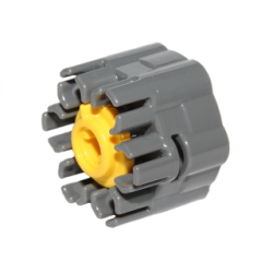 Projectile Launcher Part, Rapid Shooter Six Barrel - Angled Barrels with Yellow Trigger (18588 / 18587) - Dark Bluish Gray Projectile Launcher Part, Rapid Shooter Six Barrel - Angled Barrels with Yellow Trigger (18588 / 18587) - Dark Bluish Gray