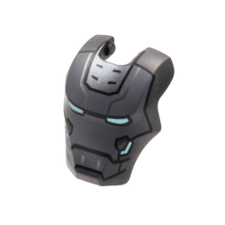 Minifigure, Visor Top Hinge Large with Dark Bluish Gray Face Shield, Bright Light Blue Eyes and Trim on Cheeks Pattern (Iron Man Mark 25)