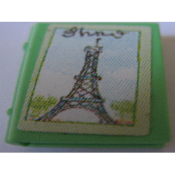 Minifigure, Utensil Book 2 x 3 with Eiffel Tower Pattern (Sticker) - Set 3290