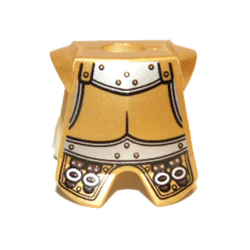 Minifigure Armor Breastplate with Leg Protection with Conquistador Silver Buckles Pattern Minifigure Armor Breastplate with Leg Protection with Conquistador Silver Buckles Pattern