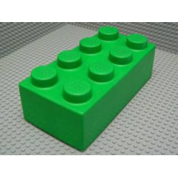 Brick, Soft 2 x 4 - Green