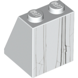 Slope 65 2 x 2 x 2 with Bottom Tube with Minifigure Dress / Skirt / Robe, Stone Statue Pattern