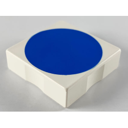 Duplo, Tile 2 x 2 with Shape Blue Circle Pattern