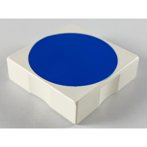 Деталь LEGO 6309p0e Duplo, Tile 2 x 2 with Shape Blue Circle Pattern
