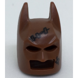 Minifigure, Headgear Mask Batman Cowl (Angular Ears, Pronounced Brow) with Black Stitched Seams Pattern Minifigure, Headgear Mask Batman Cowl (Angular Ears, Pronounced Brow) with Black Stitched Seams Pattern