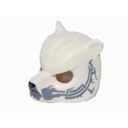 Minifigure, Headgear Mask Bear with Black Nose, One Fang, Sand Blue Chin and Sand Blue Markings Pattern Minifigure, Headgear Mask Bear with Black Nose, One Fang, Sand Blue Chin and Sand Blue Markings Pattern