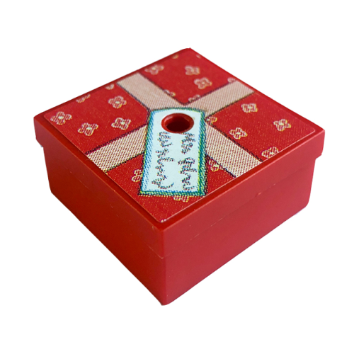 Деталь LEGO 33031pb05 Container, Box 3 1/2 x 3 1/2 x 1 1/3 with Hinged Lid with Flowers Present / Gift Wrap, Ribbon, and Tag Pattern (Sticker) - Sets 3108 / 3243