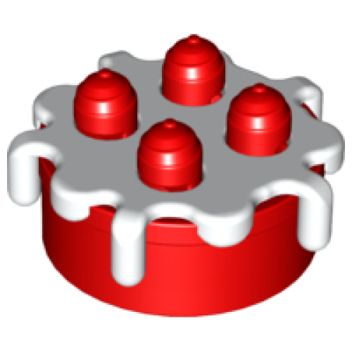 Деталь LEGO 31287c01 Duplo Cake with White Frosting