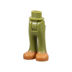 Mini Doll Hips and Trousers with Back Pockets with Molded Medium Nougat Shoes Pattern - Thick Hinge