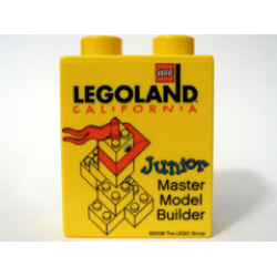 Duplo, Brick 1 x 2 x 2 with Junior Master Model Builder 2008 Pattern Duplo, Brick 1 x 2 x 2 with Junior Master Model Builder 2008 Pattern