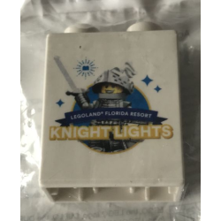Duplo, Brick 1 x 2 x 2 with Knight Lights 2017 LEGOLAND Florida Resort Pattern Duplo, Brick 1 x 2 x 2 with Knight Lights 2017 LEGOLAND Florida Resort Pattern