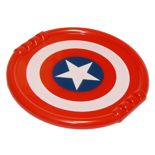 Деталь LEGO 27372pb07 Duplo Utensil Disk with White Ring, Star in Dark Blue Circle Pattern (Captain America Shield)