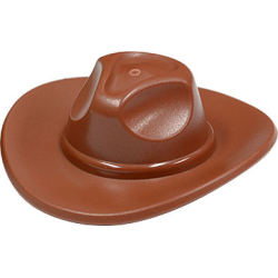 Minifigure, Headgear Hat, Very Wide Brim, Outback Style (Fedora)