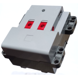 Electric 9V Battery Box Powered Up with 2 Switches and Dark Bluish Gray Bottom - Screw Opening