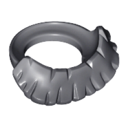 Minifigure Beard, Short Flared - Dark Bluish Gray