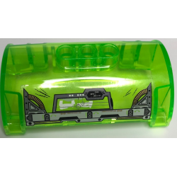 Cylinder Half 3 x 5 x 8 with Pin Holes with 'LOCK' and Pipes Pattern (Sticker) - Set 44019