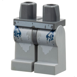 Hips and Light Bluish Gray Legs with White Splotches and Dark Blue Markings Pattern Hips and Light Bluish Gray Legs with White Splotches and Dark Blue Markings Pattern