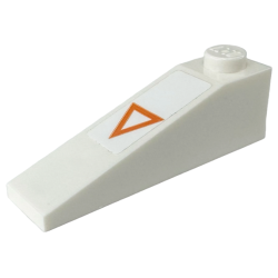 Slope 18 4 x 1 with Orange Triangle Pattern (Sticker) - Set 75275