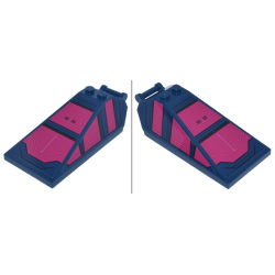 Windscreen 8 x 4 x 2 with 2 Studs and Bar Handle with Black and Magenta Mechanical Armor Pattern on Top and Both Sides (Stickers) - Set 76316 Windscreen 8 x 4 x 2 with 2 Studs and Bar Handle with Black and Magenta Mechanical Armor Pattern on Top and Both Sides (Stickers) - Set 76316