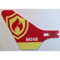 Plastic Tail for Flying Helicopter with '60248' and Fire Logo Pattern