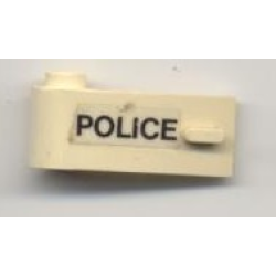 Door 1 x 3 x 1 Left with 'POLICE' Pattern (Sticker) - Set 6681