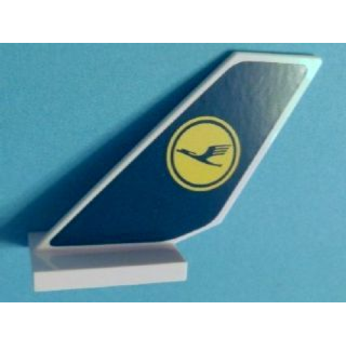 Деталь LEGO 6239pb045 Tail Shuttle with Lufthansa Logo Pattern on Both Sides (Stickers) - Set 40146