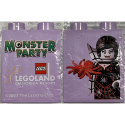 Duplo, Brick 1 x 2 x 2 with Monster Party LEGOLAND California Resort, Spider Lady Minifigure Pattern Duplo, Brick 1 x 2 x 2 with Monster Party LEGOLAND California Resort, Spider Lady Minifigure Pattern
