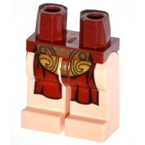 Деталь LEGO 970c90pb08 Hips and Light Nougat Legs with SW Leia Slave Pattern Type 2