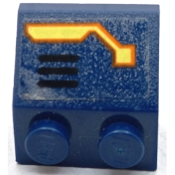 Slope 45 2 x 2 with Bright Light Yellow and Orange Circuitry and and Black Air Vent Lines Pattern Model Right Side (Sticker) - Set 70357 Slope 45 2 x 2 with Bright Light Yellow and Orange Circuitry and and Black Air Vent Lines Pattern Model Right Side (Sticker) - Set 70357