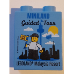 Duplo, Brick 1 x 2 x 2 with MINILAND Guided Tour LEGOLAND Malaysia Resort Pattern Duplo, Brick 1 x 2 x 2 with MINILAND Guided Tour LEGOLAND Malaysia Resort Pattern