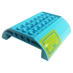 Slope, Curved 8 x 8 x 2 Inverted Double with Medium Azure Hatch with Handle on Lime Background Pattern on Both Sides (Stickers) - Set 41256 Slope, Curved 8 x 8 x 2 Inverted Double with Medium Azure Hatch with Handle on Lime Background Pattern on Both Sides (Stickers) - Set 41256