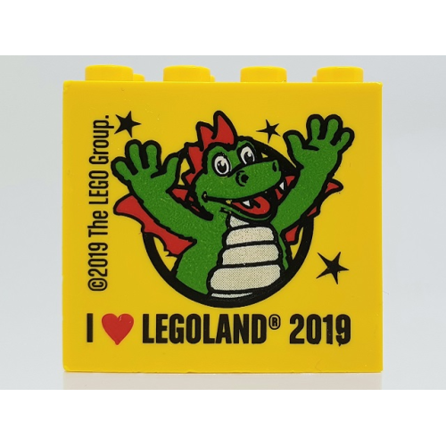 Деталь LEGO 30144pb265 Brick 2 x 4 x 3 with I Heart LEGOLAND 2019 Pattern