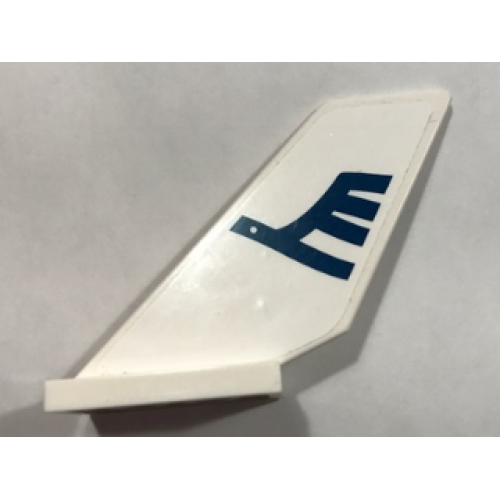Деталь LEGO 6239pb063 Tail Shuttle with Dark Blue Airline Bird Pattern on Both Sides (Stickers) - Set 7696