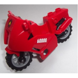 Motorcycle City with Black and Yellow Fire Logo Badge on Front and '60000' on Both Sides Pattern (Stickers) - Set 60000 Motorcycle City with Black and Yellow Fire Logo Badge on Front and '60000' on Both Sides Pattern (Stickers) - Set 60000