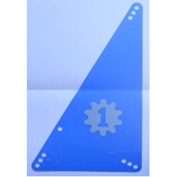 Plastic Science & Technology Panel - Triangle Large with White Gear with Number 1 and Set Square Pattern