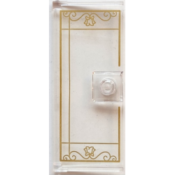 Door 1 x 3 x 6 with Stud Handle with Gold Lattice, Flowers and Filigree Pattern Door 1 x 3 x 6 with Stud Handle with Gold Lattice, Flowers and Filigree Pattern