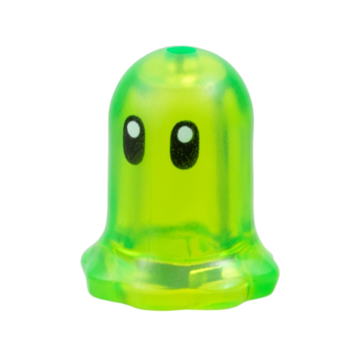 Деталь LEGO 6017pb01 Plant Flower Bell Shaped with Small Pin Hole with Black Eyes Pattern (Z-Blob)