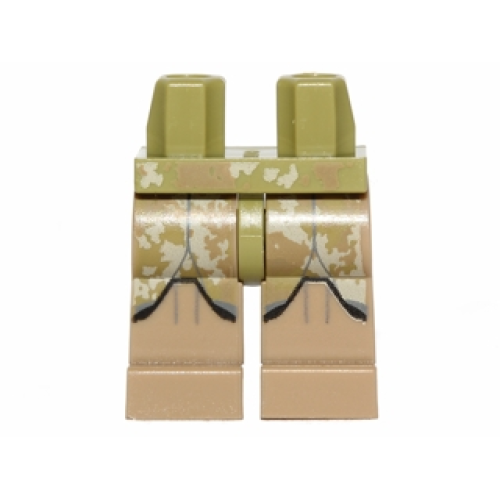 Деталь LEGO 970c69pb13 Hips and Dark Tan Legs with SW Clone Trooper Camouflage Pattern