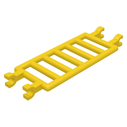 Bar 7 x 3 with 4 Clips (Ladder) - Yellow