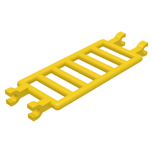 Деталь LEGO 30095 Bar 7 x 3 with 4 Clips (Ladder) - Yellow