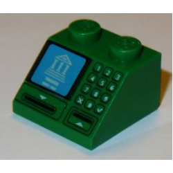 Slope 45 2 x 2 with Building on Blue Screen, Card Slot and Keypad Pattern Slope 45 2 x 2 with Building on Blue Screen, Card Slot and Keypad Pattern