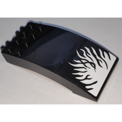 Windscreen 8 x 4 x 2 Curved with Locking Dual 2 Fingers with Tendrils on White Background Pattern (Sticker) - Set 76151 Windscreen 8 x 4 x 2 Curved with Locking Dual 2 Fingers with Tendrils on White Background Pattern (Sticker) - Set 76151