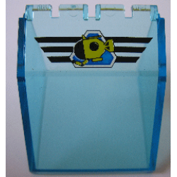 Windscreen 4 x 4 x 3 Canopy with Yellow Submarine on Blue Triangle with Black Stripes Pattern (Sticker) - Set 1782 Windscreen 4 x 4 x 3 Canopy with Yellow Submarine on Blue Triangle with Black Stripes Pattern (Sticker) - Set 1782