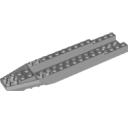 Aircraft Fuselage Forward Bottom Angular 4 x 18 x 1 1/3 with 2 x 14 Recessed Center and 13 Holes - Light Bluish Gray