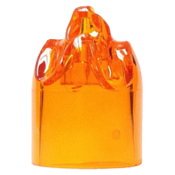 Minifigure, Headgear Head Cover, Flames Small Minifigure, Headgear Head Cover, Flames Small