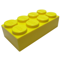 Jumbo Brick 2 x 4 (Undetermined Type) - Yellow