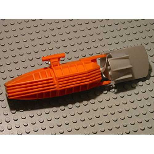 Деталь LEGO 48064c02 Electric, Motor with Boat Propeller and Rudder 19 x 4 x 4, 2-Blade Propeller