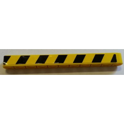 Technic, Liftarm Thick 1 x 11 with Black and Yellow Danger Stripes Pattern Model Left Side (Sticker) - Set 8258